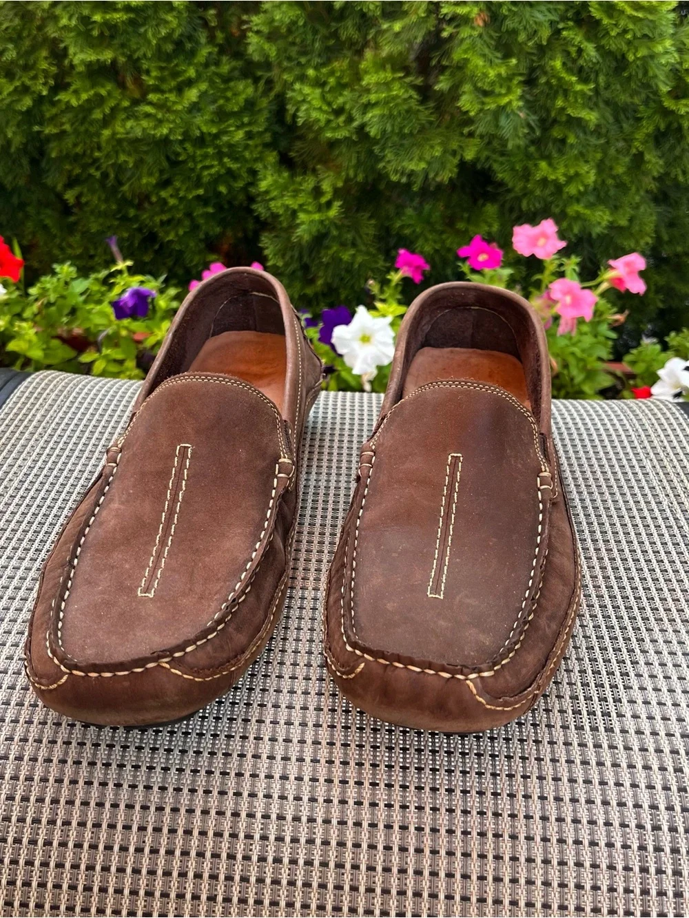 Clarks Men’s Brown Nubuck Leather Driving Loafers Size 11.5 M